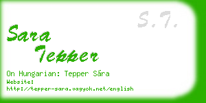 sara tepper business card
